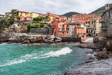 Tellaro (La Spezia), Italy, 04.21.2025: view of the coastal village near Cinque Terre National Park.