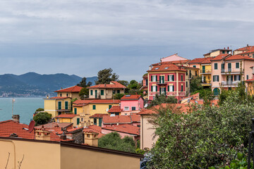 Tellaro (La Spezia), Italy, 04.21.2025: view of the coastal village near Cinque Terre National Park.