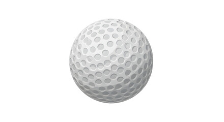 White golf ball isolated on white background with dimples for sports games