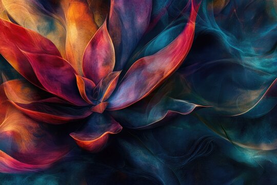A mesmerizing close-up of an agave plant, showcasing vibrant, dark hues and intricate textures. - Powered by Adobe
