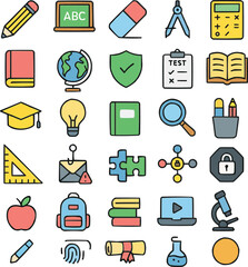 Education Tools Icon Bundle