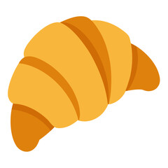 Croissant  icon featuring toast, eggs, coffee, and more. Perfect vector for food-themed design