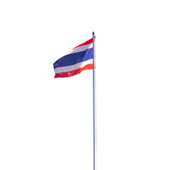 Thailand flag isolated on white background