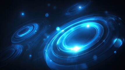 Obraz premium Abstract design with glowing blue circles.