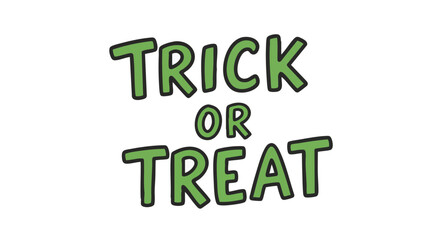 Fototapeta premium A vivid Trick or Treat text.