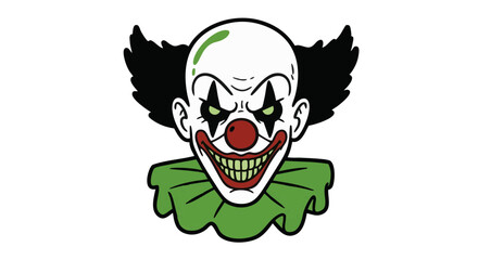 Fototapeta premium A Scary Clown Illustration.