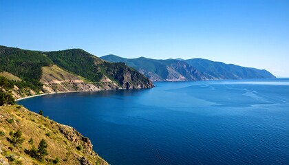 Panoramic view of a rugged coastline