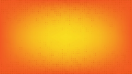 Abstract orange and yellow background with halftone dots. Vector illustration of flat design with gradient and grainy texture. modern, minimal concept for presentation, banner, cover, or packaging.
