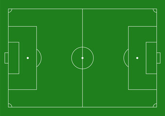 Soccer field in flat style