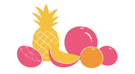 A collection of vividly colored fruits.