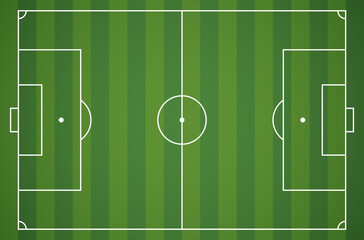 Soccer field in flat style