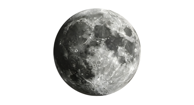 Glowing Full Moon in Night Sky - Powered by Adobe