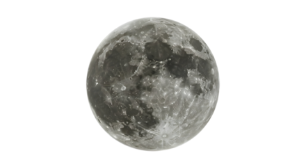 Full Moon on Black Background