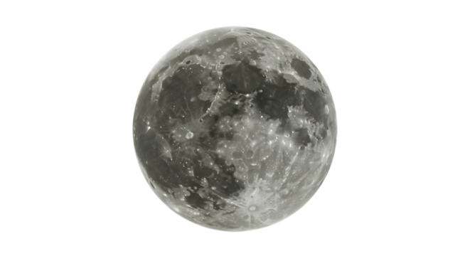 Full Moon on Black Background