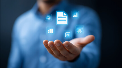 Digital Procurement Innovation with E-Procurement Icons