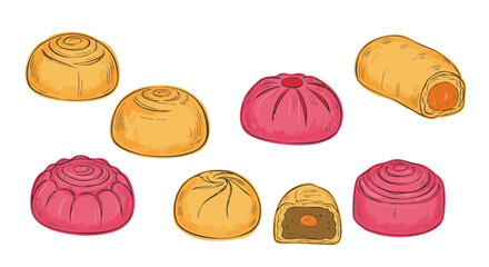 Delicious, colorful and various mooncakes, a delightful collection to tantalize the taste buds!