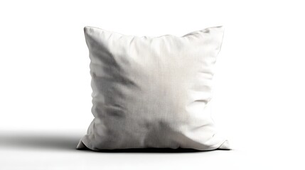 Blank square pillow mockup on a white background.