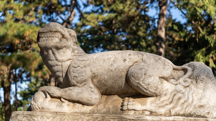 Fototapeta premium sculpture of a lion