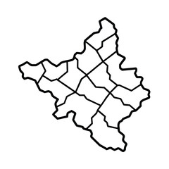 Artistic Map Created from Chandigarh Tile Patterns