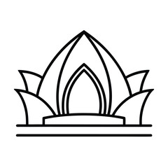 Lotus Temple Radiant in Evening Twilight