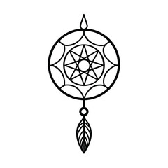 Witchy Dreamcatcher with Snake Plant and Black Feathers