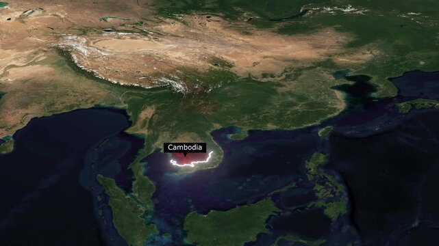 Cambodia Map Animation &ndash; Political and Geographic Overview
