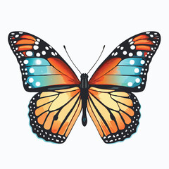 Vibrant Monarch Butterfly - Colorful Insect Illustration