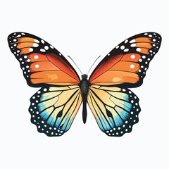Vibrant Monarch Butterfly - Colorful Insect Illustration