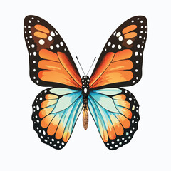 Vibrant Monarch Butterfly - Colorful Insect Illustration