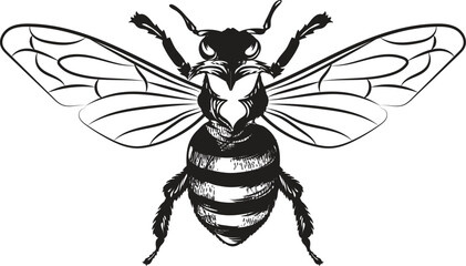 bee on white background