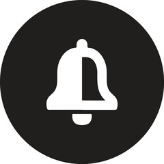 Solid style icons of mobile alerts: push notification bell, lock screen bell, status bar icon, alert popup, vibrate alert, mobile app bell,