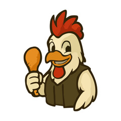 Rooster Mascot Vector: Dynamic Brand Identity Solution for Food Service Marketing