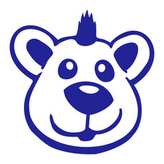 Bear Punk Mohawk Haircut Happy Cute Teddy Friendly