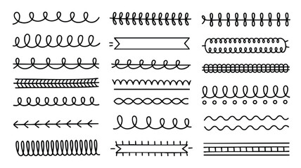 Fototapeta premium Collection of Decorative Dividers & Lines: Design Elements for Projects