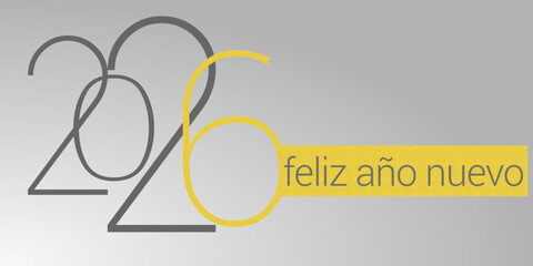 Obraz premium 2026 - feliz año nuevo