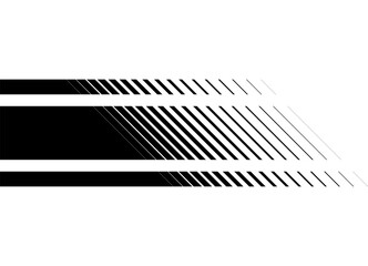 Abstract striped black stripe on white background. Vector pattern, Modern design element from lines. Sporty Vector background. For car body, boat, sportswear, toys
