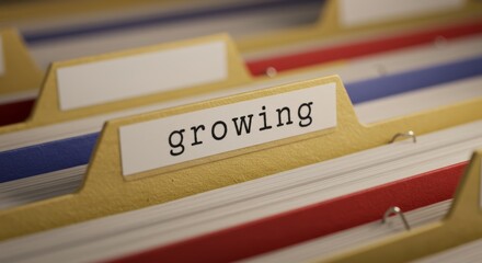 Organized file system with growing tab highlights expansion and development