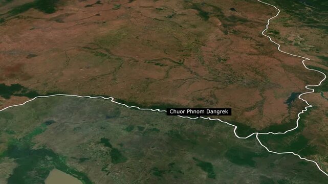  Chuor Phnom D&acirc;ngr&ecirc;k Map Animation &ndash; Cambodia&ndash;Thailand Border Highlands.