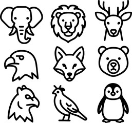 Fototapeta premium animal vector icons