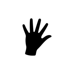 Obraz premium Black hand silhouette collection on isolated