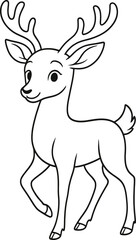 Fototapeta premium Charming Deer Illustration Whimsical Forest Creature Sketch