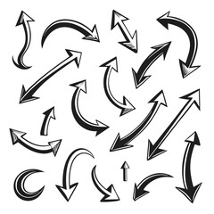 A set of arrows collection with flat design
