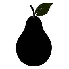 pear silhouette vector illustration