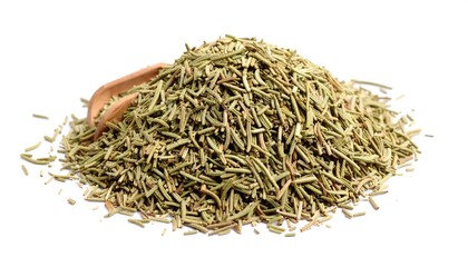 Pile of dried rosemary herb