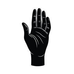 Obraz premium Hand in Wait Gesture with Palm Up and Relaxed Fingers