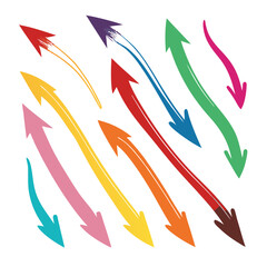 A set of arrows collection with flat design
