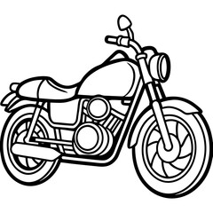 Classic Motorcycle Silhouette Vector