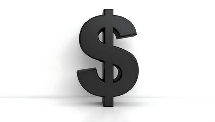 Obraz premium 3D black dollar sign