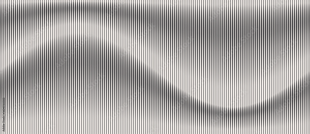 Wall mural abstract art geometric background with vertical lines. optical illusion with waves and transition.