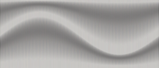 Fototapeta na wymiar Abstract art geometric background with vertical lines. Optical illusion with waves and transition.
